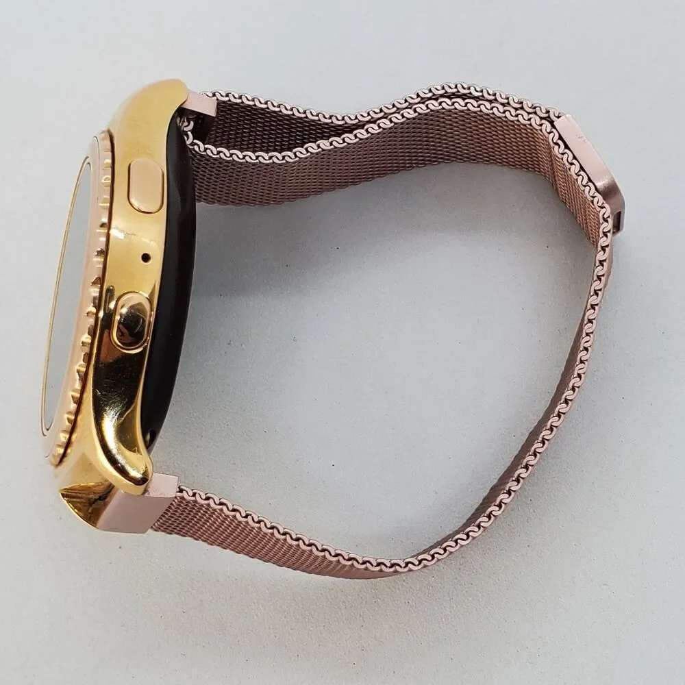 Samsung‎ Galaxy Gear S2 40MM Rose Gold Case Rose Gold Milanese Band Working